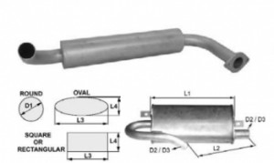 Toba de esapament 460 mm pentru stivuitoare Coventry Climax