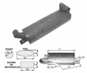 Toba de esapament 610 mm pentru stivuitor Clark
