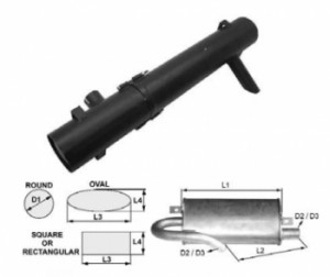 Toba de esapament 750 mm pentru stivuitor Clark