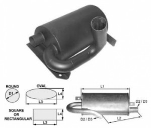 Toba de esapament rotunda 300 mm pentru stivuitor Jungheinrich