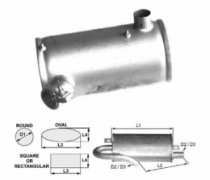 Toba de esapament rotunda 305 mm pentru stivuitoare Hyster