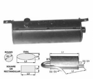 Toba de esapament rotunda 380 mm ptr stivuitoare Hyster