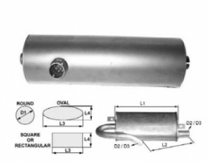 Toba de esapament rotunda 385 mm pentru stivuitor Hyster