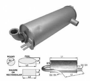 Toba de esapament rotunda 460 mm pentru stivuitoare Heli