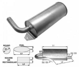 Toba de esapament rotunda 500 mm 134TA7875 pentru stivuitor Jungheinrich