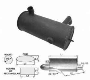 Toba de esapament rotunda 595 mm pentru stivuitoare Hyundai