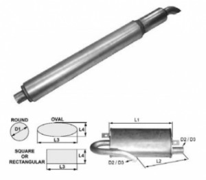 Toba de esapament rotunda 660 mm pentru stivuitoare Hyster
