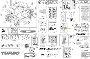 Autocolant identificare Manitou 259398 - Img 1