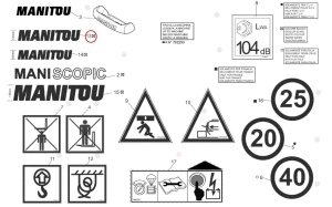 Autocolant identificare Manitou 884838 - Img 2