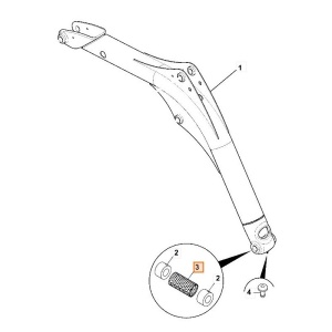 Bucsa perforata miniexcavator JCB 829/30973 - Img 2