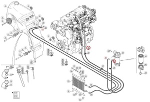 Conductă combustibil pompă manuală–pompă injecție Manitou 285508