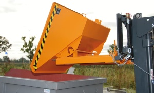 Container basculabil cu preluare pe furcile de stivuitor - 1.2 mc - 1500kg - BAUER Expo 1200 - Img 2