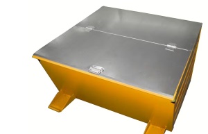 Container basculabil stivuitor 0.65mc 1000kg, Bauer VD 650 - Img 3