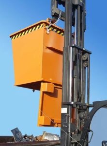 Container cu fund basculabil 1mc -2000 kg Bauer BKB 1000 - Img 5