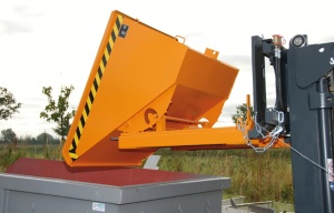 Cuva basculabila atasabila pe furcile de stivuitor - 0.6 mc - 1000kg - BAUER Expo 600 - Img 3
