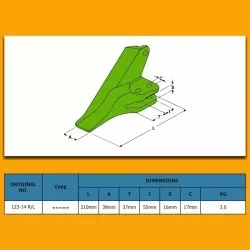 Dinte cupa Caterpillar 002164 - Img 2