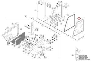 Geam usa cabina Manitou 208868