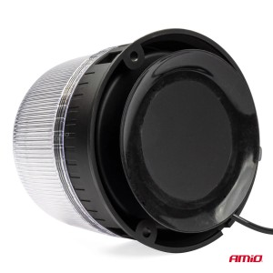 Girofar 12/24V alb W25m Magnetic / 3 suruburi R65 R10 24LED IP66 - Img 2