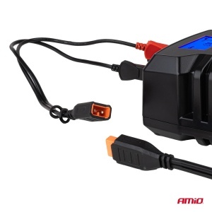 Încărcător baterie digital 12V/24V 8A AMIO PRO HOOK – Redresor baterii AGM, GEL, STD și LiFePO4 - Img 2