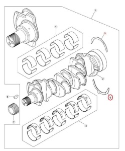 Inel axial arbore cotit Manitou 960505 - Img 2