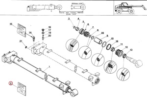 Kit reparatie cilindru hidraulic Manitou 182082 - Img 3