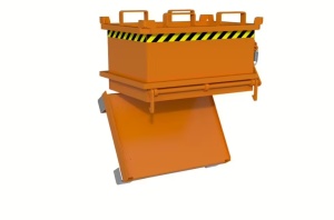 Minicontainer stivuibil cu fund basculabil 0.15mc 500kg - Bauer MSB-150 - Img 1
