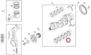 Set cuzineți palier Manitou 960690