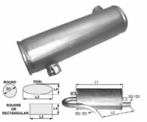 Toba de esapament 420 mm rotunda pentru stivuitor Clark