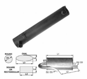 Toba de esapament rotunda 1120 mm pentru stivuitoare Hyster