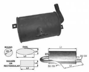 Toba de esapament rotunda 348 mm pentru stivuitoare Hyundai