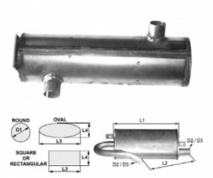 Toba de esapament rotunda 390 mm pentru stivuitoare Hyster