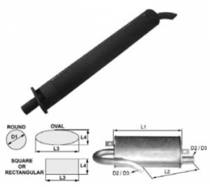 Toba de esapament rotunda 750 mm 134TA7826 pentru stivuitoare Jungheinrich