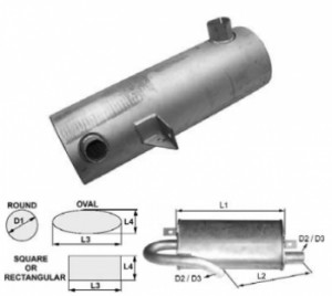 Toba esapament 500 mm pentru stivuitoare Clark