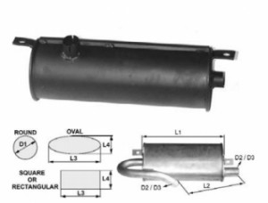 Toba esapament rotunda 380 mm ptr stivuitoare Hyster