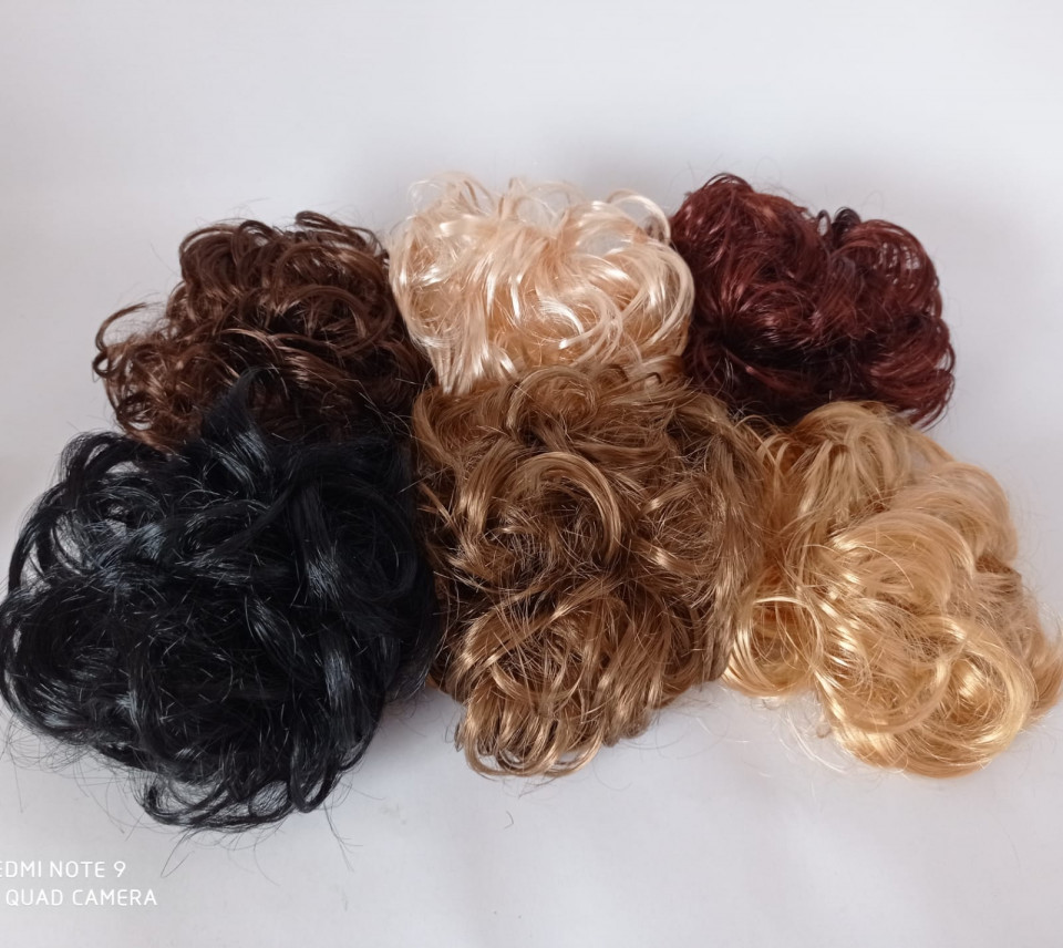 Mesa elastica de par dezordonat pentru coc, blond - 1 | YEO