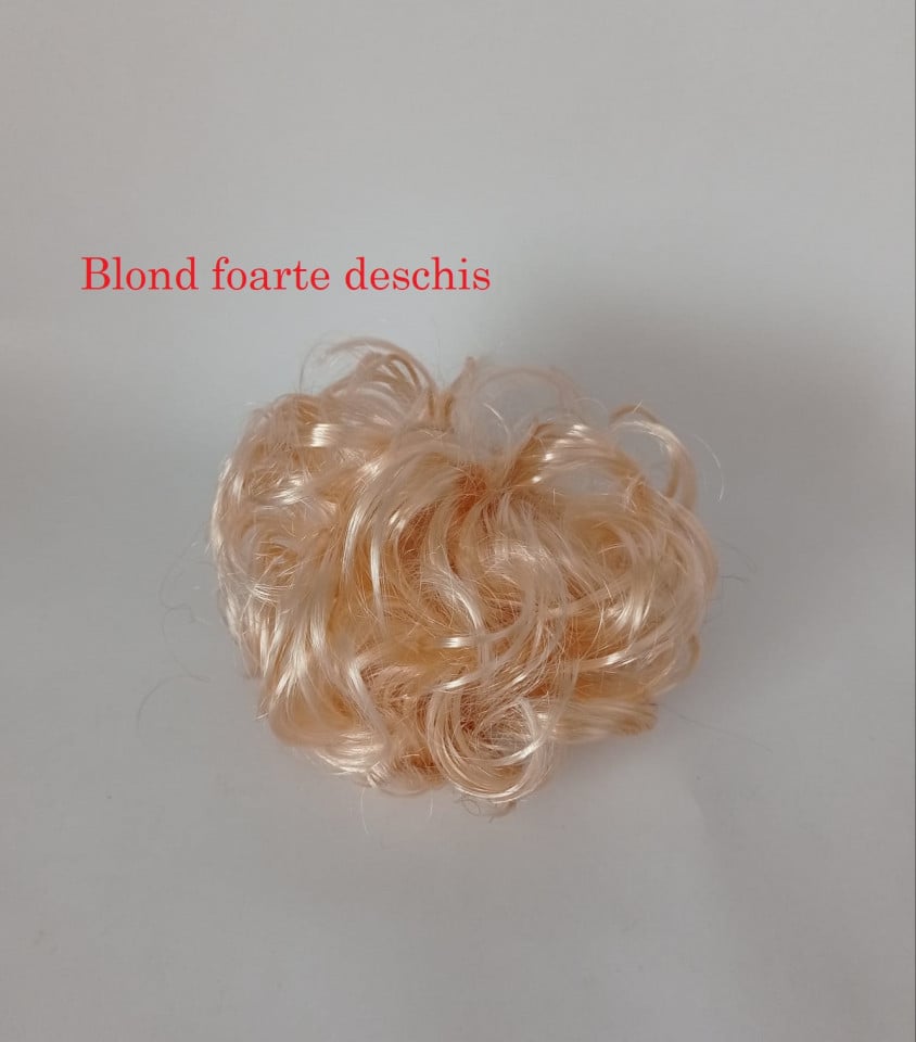 Mesa elastica de par dezordonat pentru coc, blond - 2 | YEO