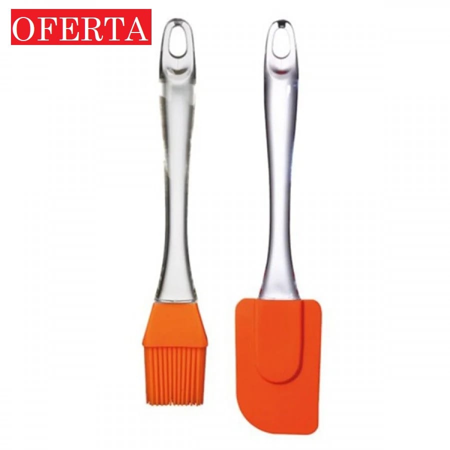 Set spatula si pensula silicon, maner plastic - 1 | YEO