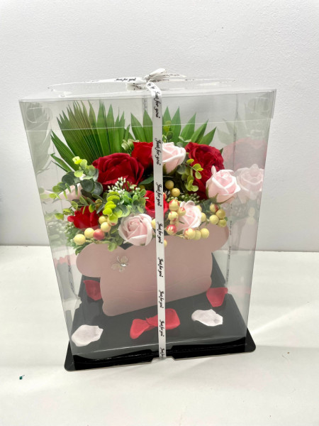 Aranjament floral lux, Trandafiri Sapun, cod AR 38