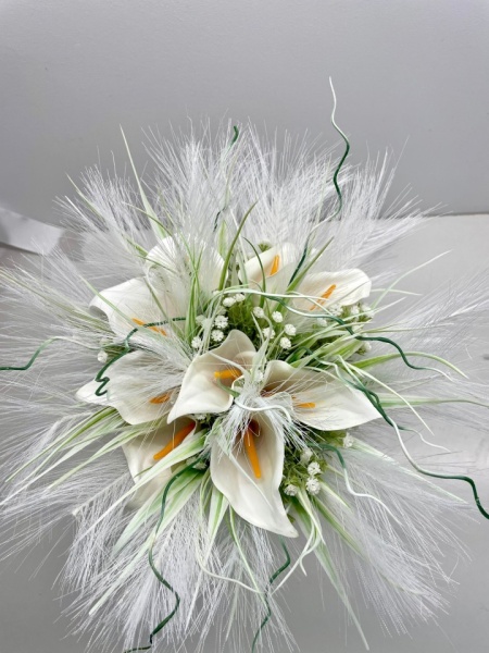 Buchet mireasa sau nasa cale albe de sapun cod B44