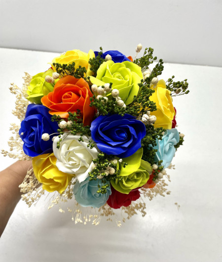 Buchet mireasa sau nasa - trandafiri de sapun, cod B25