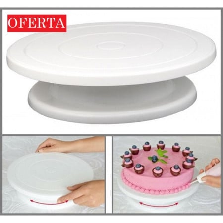 Platou rotativ pentru decorare tort, 28 cm