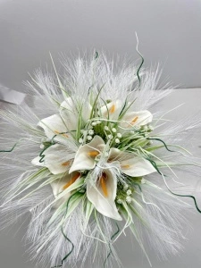 Buchet mireasa sau nasa cale albe de sapun cod B44