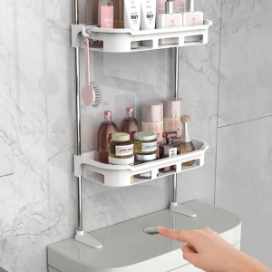 Organizator multifunctional cu 2 rafturi ,58 x30 cm, alb