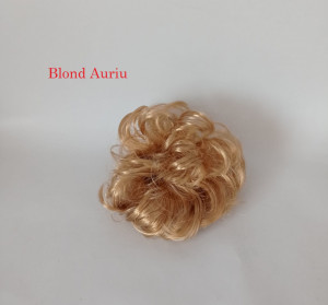 Mesa elastica de par dezordonat pentru coc, blond - Img 4