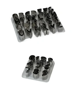Set decupatoare litere și cifre din inox – biscuiți, torturi