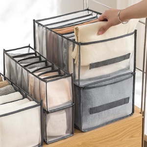 Organizator de haine și lenjerie cu 9 compartimente, pentru sertar sau dulap, 32 × 25 × 17cm