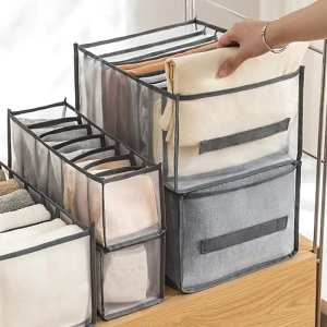 Organizator de haine și lenjerie cu 9 compartimente, pentru sertar sau dulap, 32 × 25 × 17cm