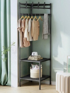 Organizator pentru haine multifuncțional, 188 cm – negru