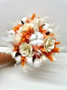 Buchet mireasa sau nasa - flori naturale uscate, cod B16