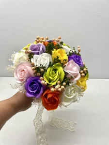 Buchet mireasa sau nasa - trandafiri de sapun, cod B2